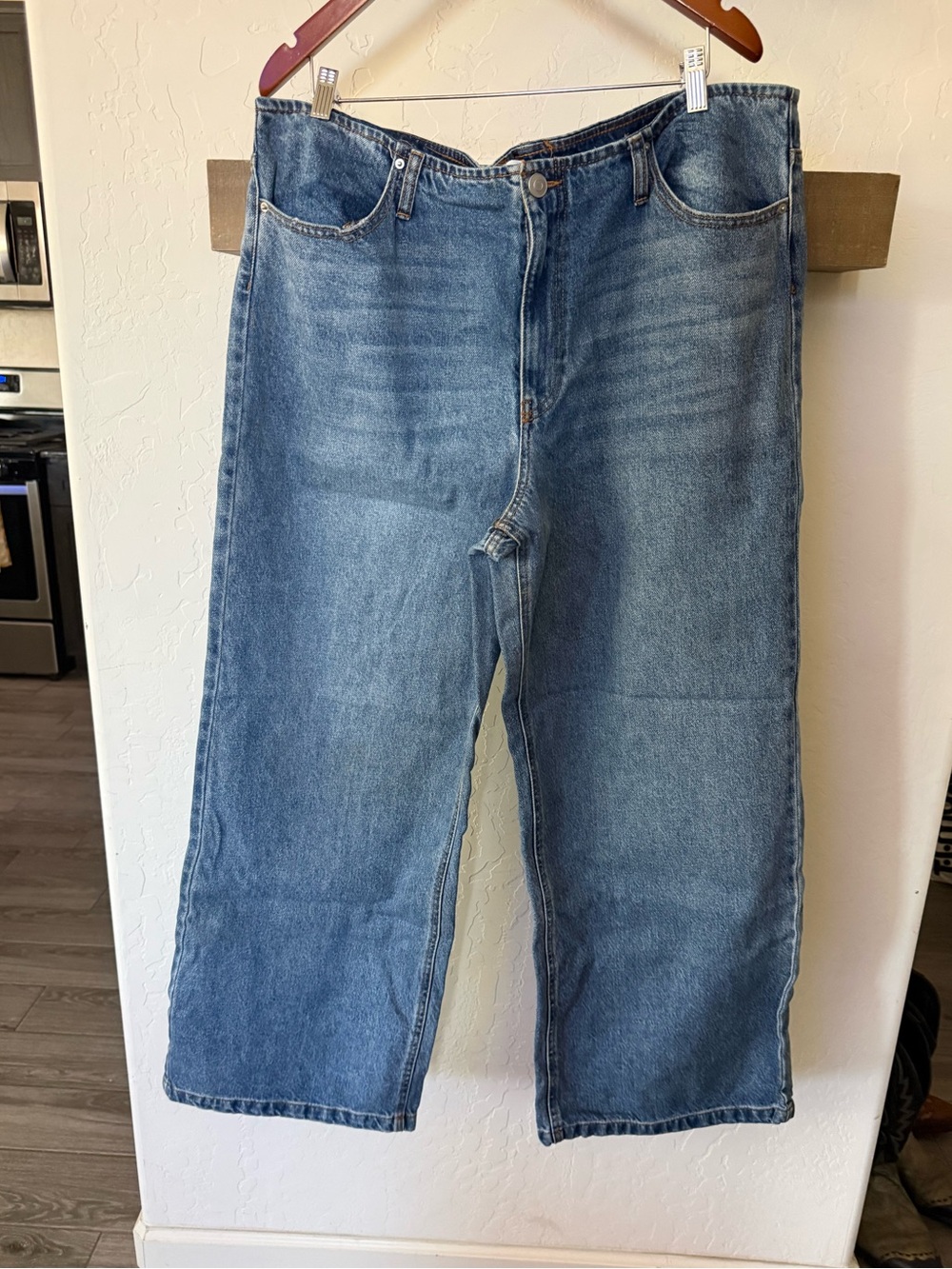 Future collective|Classic wide leg  Blue Denim Jeans in plus size,16•Boho style